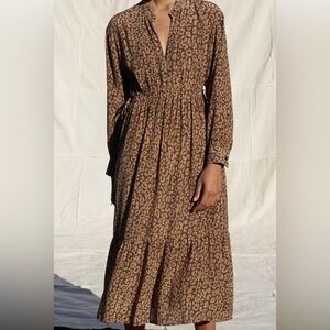 Rails Batik Cheetah Print Midi Dress - medium